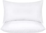 Throw Pillows Insert (Pack of 2, White) - 12 x 20 Inches Bed and Couch Pillows - Indoor Decorative Pillow