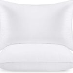 Bed Pillows for Sleeping (White), Queen Size, Set of 2, Hotel Pillow, Cooling Pillows for Side, Back or Stomach Sleepers