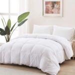 Duvet Insert  Comforter - Fluffy Down Alternative Fill  Comforter for  Bed,Lightweight Soft All Season Duvet Insert with Corner Tabs - Machine Washable,White,90x90