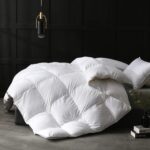 Down Feather Fibers Comforter King Size Luxurious All Seasons Duvet Insert - High Bulkiness  Comforter, 54 Oz Fluffy Medium Warmth (Solid White, 106x90)
