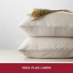 100% Linen Queen Sheets Set - Natural Sheets for Bed Set - Linen Bedding - Fits up to 16" Mattress(Queen, Natural) - Image 2