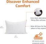 Down Alternative Pillows, Soft Density for Stomach and Back Sleepers, Queen, Pack of 2 - Image 2