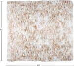 Oversized Ruched Faux Fur Blanket - 60x80-Inch Jacquard Faux Fur Queen-Size Throw for Sofas and Beds - Luxurious Bedding by  (Cream) - Image 2