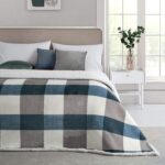 Fleece Throw Blanket 60" x 80" Reversible Plush Fluffy Large Big Blanket Lattice Flannel Blankets for Sofa Couch Bed (Grey-Soft Blue, 60"*80") - Image 2