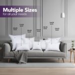 Throw Pillows Insert (Pack of 2, White) - 12 x 20 Inches Bed and Couch Pillows - Indoor Decorative Pillow - Image 2