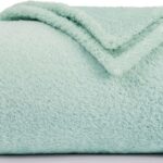 Plush Fleece Throw Blanket for Couch and Bed, Fluffy Fuzzy Cozy Soft Blankets All Season Use (50x60 Inches,Aqua)