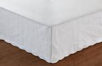 Quilted Bed Skirt, , White